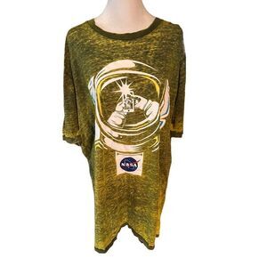 NASA 2X TShirt Astronaut Selfie Lightweight Stretch Burnout Tiedye